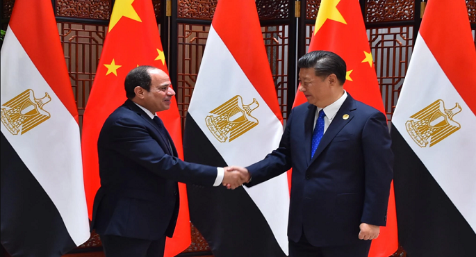 استقبال الرئيس السيسي للرئيس الصيني